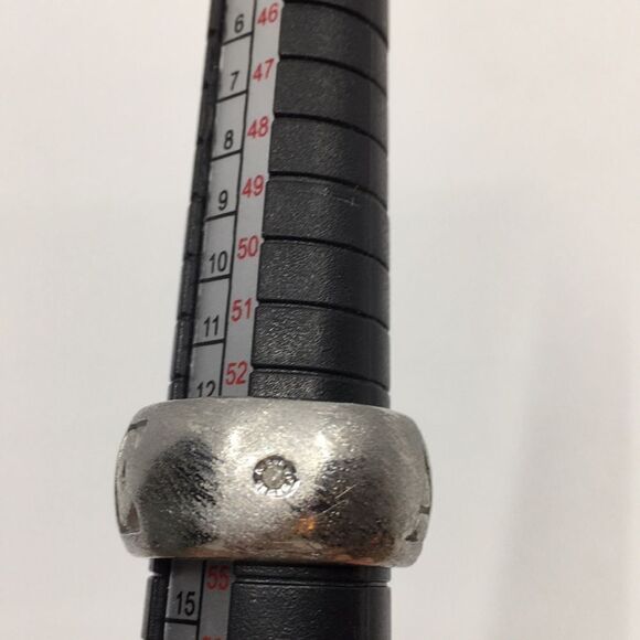 MOOBY AMORE silver tone textured chunky ring Sz 6.75 - Picture 13 of 16